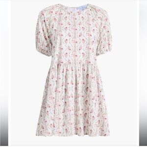 Hill House Adeline Dress PINK VINE STRIPE 100% Cotton Size S